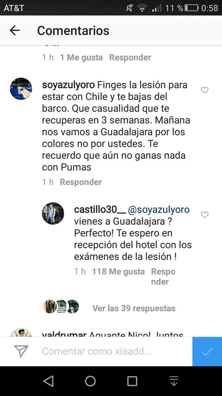 En una de las publicaciones de Instagram un fan no se aguantó las ganas de reclamarle
